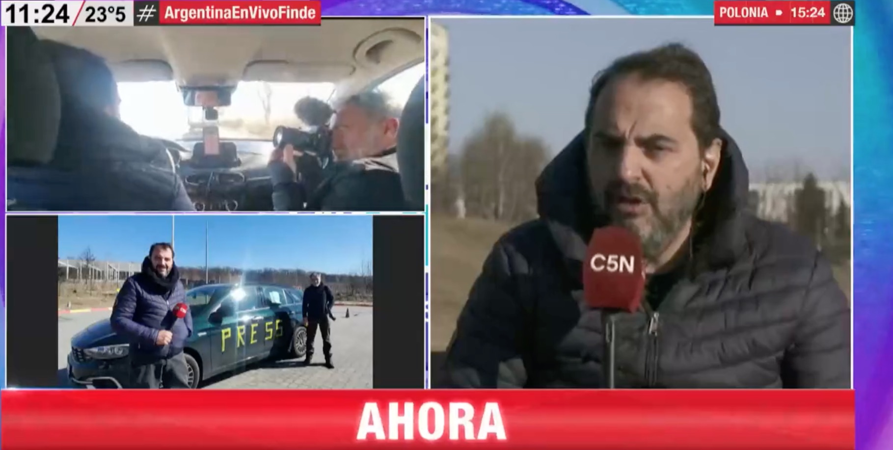 Argentina: el equipo de un canal de televisión fue detenido y expulsado de Ucrania