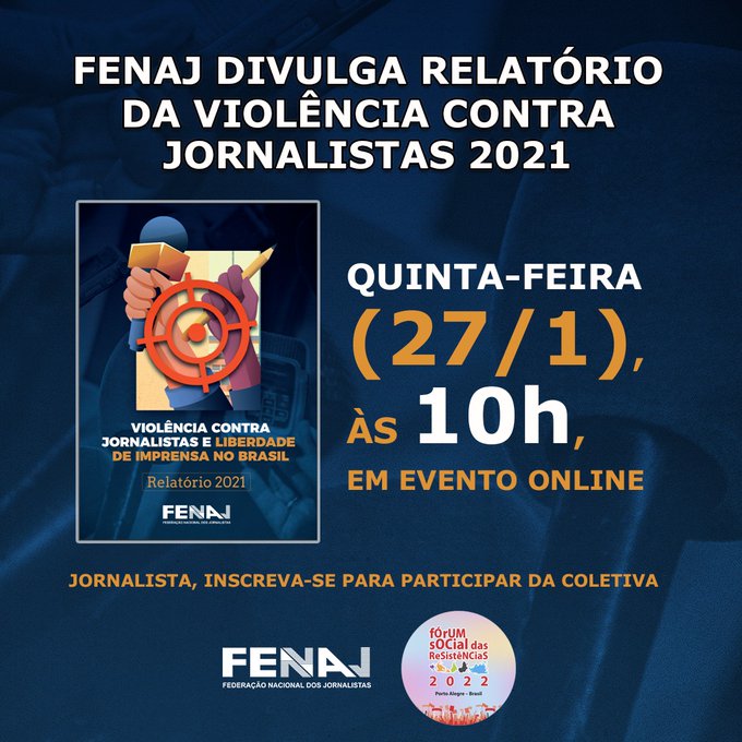Brasil: se presentará un nuevo informe sobre violencia contra periodistas