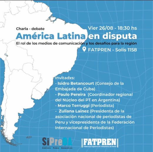 Argentina: se realizará una charla debate sobre el rol de los medios de comunicación y los desafíos para la región