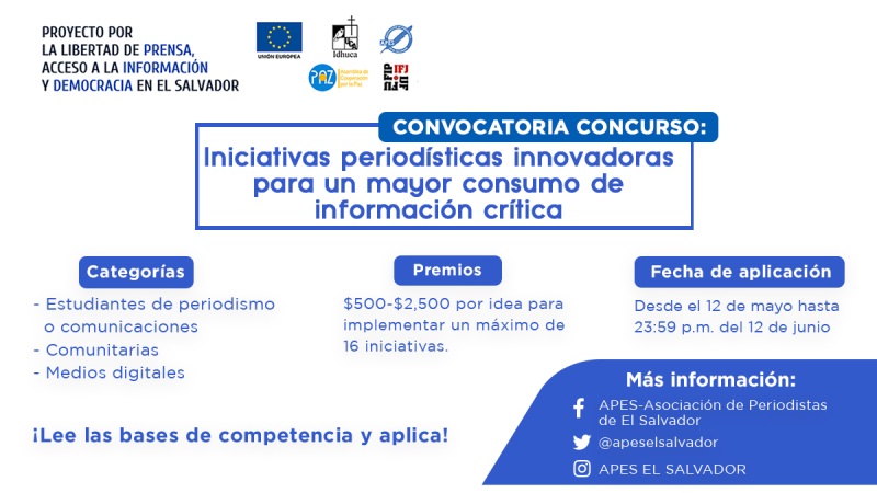 El Salvador: participa del concurso de iniciativas periodísticas innovadoras