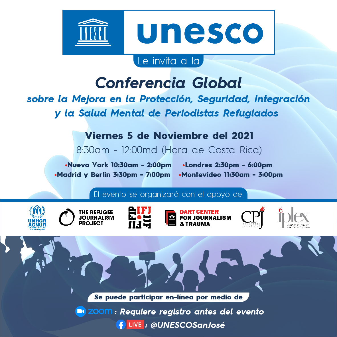 Conferencia global sobre la mejora en la protección, seguridad, integración y la salud mental de periodistas refugiados