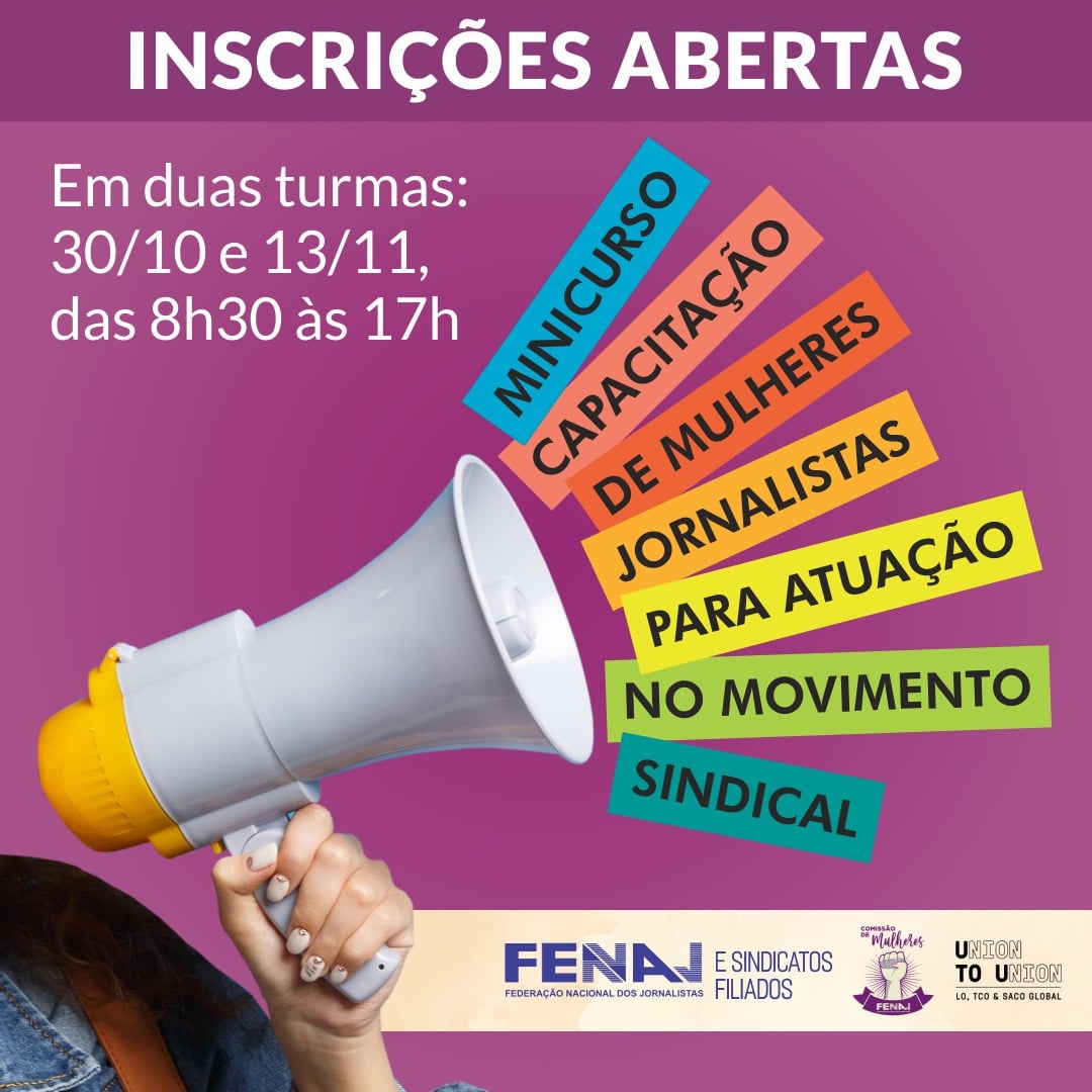 Brasil: Abertas as inscrições para minicurso que vai abordar a perspectiva de gênero no Jornalismo e no movimento sindical