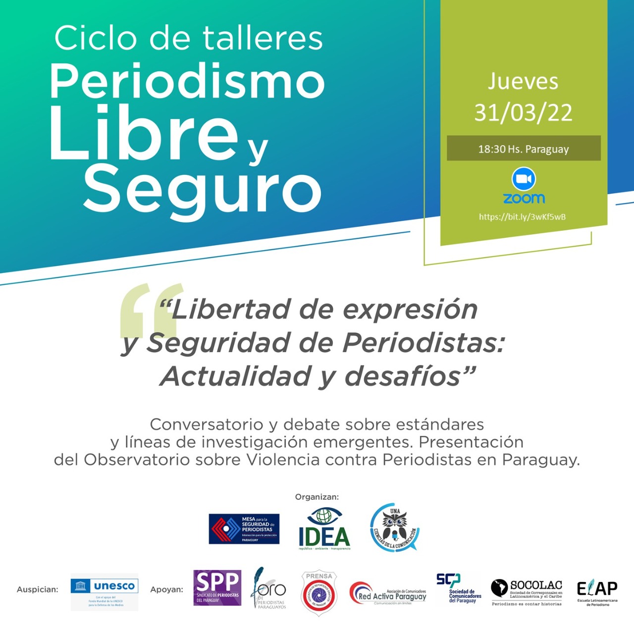 Paraguay: se realizará un ciclo de talleres virtuales sobre seguridad de periodistas