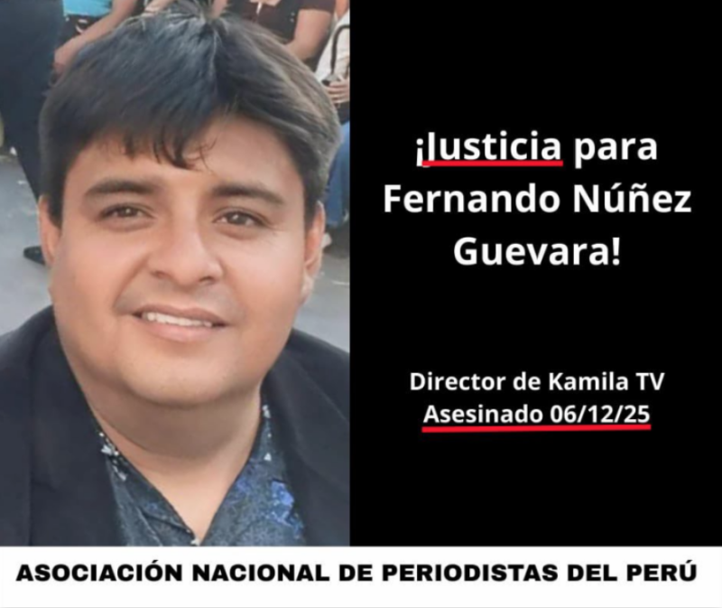 Perú: asesinan al periodista Fernando Nuñez Guevara